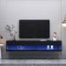 Floating TV stand, 20 color leds,70 "modern TV stand, can hold 80" TV, 2 storage cabinets