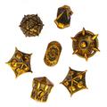 Cusdie Metal DND Dice Set 7 die Metal Polyhedral D&D Dice Set Dragon Theme Dice for DND Dungeons and Dragons TTRPG Role Playing Games