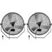 2Pack 24 Inch High Velocity Wall Mount Fan 3 Speed Commercial Ventilation Metal Fan 360 Degree Pivot for Warehouse Greenhouse Workshop Patio Factory Home Black