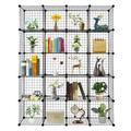 Cfowner 20-Cube Storage Shelves Wire Cube Storage Origami Shelves Metal Grid Multifunction Shelving Unit Organizer Bookcase