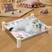 Dog Suspended Bed Wooden Dog Suspended Elevated Cold Bed Detachable Portable Indoor/Outdoor Pet Bed Suitable For Cats And Small Dogs Up to 65% off