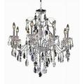 Elegant Lighting 2016D26C-RC 26 D x 23 in. St. Francis Collection Hanging Fixture - Royal Cut- Chrome