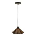 Premier Copper Products Hand Hammered Copper Cone Pendant Light - Oil Rubbed Bronze - 9in.