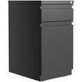 Lorell 15 x 27.8 x 20 in. Backpack Drawer Mobile Pedestal File Cabinet Black