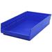 Quantum Storage Economy 4 in. Shelf Bin- Blue - 17.87 x 11.12 x 4 in.