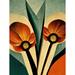 Flower Illustration Art Deco Tulips Bold Large Wall Art Poster Print Thick Paper 18X24 Inch