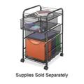 Safco Products Company Mesh Mobile File- 2-Drawers- 15-.75in.x17in.x27in.- Black