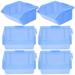 NUOLUX 6pcs Plastic Nesting Shelf Bin Boxes Nesting Shelf Storage Boxes Hardwares Boxes