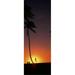 Panoramic Images Silhouette of a woman running on the beach Magic Island Hawaii USA Poster Print by Panoramic Images - 12 x 36