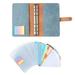 Hesroicy Binder Notebook Set with Sticky Notes - Clear Pockets Budget Sheets Faux Leather Soft Case Note-Taking Portable A6 Diary Notebook Set Journal Album Binder School Supplies