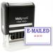 MaxMark Large Date Stamp with E-MAILED Self Inking Date Stamp Large Size - 2 COLOR BLUE/RED ink