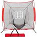 Bilot 7 x7 Baseball and Softball Practice Net Portable Hitting Pitching Net with Strike Zone Target Bow Frame and Carry Bag Baseball Equipment Great for All Skill Levels