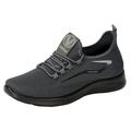 PEASKJP Walking Shoes Men Mesh Performance Non Slip Slip On Tennis Gym Running SneakersGrey 44