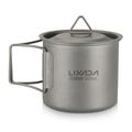 Lixada Ultralight Titanium Cup Portable Camping Picnic Cup Mug with Foldable Handle 300ml / 350ml / 450ml / 550ml / 650ml / 750ml