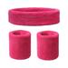 Sweatband Set 1 Headband And 2 Wristbands For Sports & More Women s Casual Pants Hot Pink One Size