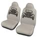 XMXT 2Pcs Car Seat Cover Decor Protector Hand Painted Vintage Cars Front Seat Covers for Cars SUVs Universal Fit
