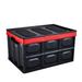 Car Trunk Foldable Organizer 30L Car Trunk Storage Box Car Storage Box Plastic Multifunctional SUV Storage Box (Black)