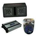 Kicker 45DL7R122 Car Audio L7R Solobaric L7 Dual 12 Vented Sub Box & HA-A800.1