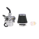 ATV PZ19 Lever Choke Carburetor with Fuel Filter and 35mm Air Filter for 50cc 70cc 80cc 90cc 110cc 125cc ATV Dirt Bike Pit Bike Taotao Scooter CRF