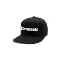 Kawasaki River Mark Flat Bill Snapback Black Cap Adult K003-4115-BK-NS