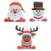 Furulu 1set Car Sticker Magnetic Decal Refrigerator Magnets Christmas Decoration Santa Claus Snowman Moose Reflective Sticker