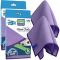 Pure-Sky Car Window Glass Cleaning Cloth - JustAdd Water No Detergents Needed Streak Free Magic Ultra Microfiber Car Window Cleaner - for Windows Glass Mirrors Leaves no Wiping Marks - 2 Pack