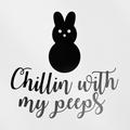 Transparent Decal Stickers Of Chillin With My Peeps (Black) Premium Waterproof Vinyl Decal Stickers For Laptop Phone Accessory Helmet Car Window Mug Tuber Cup Door Wall Decoration ANDVER10g8286BL