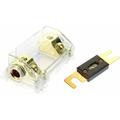 Absolute USA ANH-0 Gold Inline ANL Fuse Holder Fits 0 2 4 Gauge with 140AMP FuseAbsolute USA ANH-0 Gold Inline ANL Fuse Holder Fits 0 2 4 Gauge with 140AMP Fuse