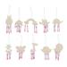 10pcs DIY Wooden Wind Chime Decorative Doodle Pendant Outdoor Hanging Ornament Mixed Style