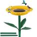 DANDELIONSKY Sunflower Bird Feeder Wild Bird Standing Feeder Outdoor Bird Bath Feeders Bowl Flower Shape Bird Feeding Tray