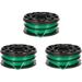 DF-080 0.080 30ft String Trimmer Line Compatible with Black and Decker GH2000 GH1100 GH1000 Weed Eater DF-080-BKP Spool Refills Replacement Dual Line Auto Feed(3 Pack)