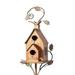 Hanging Colourful Birdhouse Bird Feeder Metal Bird House With Poles Outdoor Metal Bird House Stake Bird House For Patio Backyard Patio Outdoor Garden Decoration