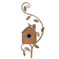 Birdhouse Garden Stakes Metal Bird House With Pole Large Bird Houses For Courtyard Backyard Patio Outdoor Garden Decor Copper Birdhouse Poles