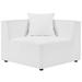 Ergode Saybrook Outdoor Patio Upholstered Sectional Sofa Corner Chair - White