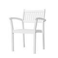 VIFAH Bradley Outdoor Patio Wood Garden Stacking Armchair (Set of 2) - Natural Wood