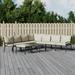 Andoer 9 Piece Patio Set with Sand Cushions Steel