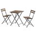 Bilot 3-Piece Acacia Wood Patio Bistro Set with Folding Table and Chairs