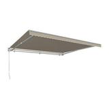 Awntech 16 ft. Destin with Hood Manual Retractable Awning Linen - 120 in.