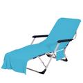 Beach Chair Towel Patio Chaise Lounge Chair Cover Pool Chair Cover with Pockets Microfiber Sunbathing Beach Chair Cover Enjoy Summer Time Towel No Sliding