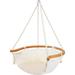 Hammock Chair Macrame Swing Foldable Bamboo Comfort Back Support Max 330 Lbs Hanging Cotton Rope Hammock Swing Chair for Indoor Outdoor Use