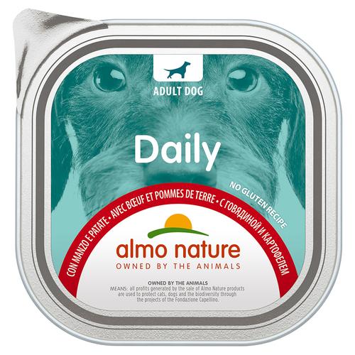 Sparpaket: 18x300g Almo Nature Daily mit Rind und Kartoffeln Hundefutter nass