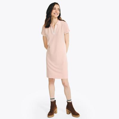 Nautica Women's Deck Polo Dress Bow Burgundy, S
