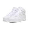 Sneaker PUMA "CARINA STREET MID", Gr. 38,5, weiß (puma weiß, puma weiß, puma gold), Leder, unifarben, sportlich, Schuhe