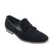 Mens Faux Leather Slip on Suede Loafers Driving Shoes Tassel Design UK Size 6 13 [Black,UK 7 EU 41]