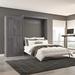 Wade Logan® Arlex 101W Queen Wall Bed w/ 36W Storage Unit w/ Doors Wood in Gray | 87.87 H x 101 W x 100.28 D in | Wayfair