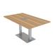 Skutchi Designs, Inc. Small 6 Person Rectangular Conference Table w/ Power & Data Double Bases Wood/Metal in Brown | Wayfair