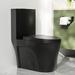 DeerValley Ace 1.6 GPF Dual-Flush Elongated Floor Mounted One-Piece Toilet w/ Glazed Surface (Seat Included), in Black | Wayfair DV-1F0027