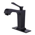 KIKO HOME Single Hole Bathroom Faucet, Ceramic in Black | 8.1 H x 5.3 D in | Wayfair KK-BB-0200-MB