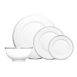 Godinger Silver Art Co Nola Gold Band 16 Piece Dinnerware Set, Service For 4 Bone China/Ceramic in White | Wayfair 73022