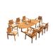 Teak Smith Round 5 - Person 72" Long Teak Outdoor Dining Set Wood/Teak in Brown/White | 72 W x 72 D in | Wayfair DSClipper_72Round_6_AA_3